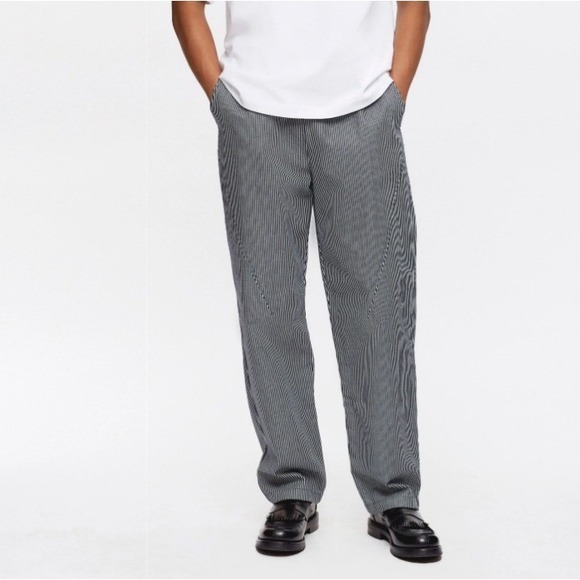 KOTN Other - KOTN‎ 100% Cotton Navy/Ivory Stripes Field Pants S